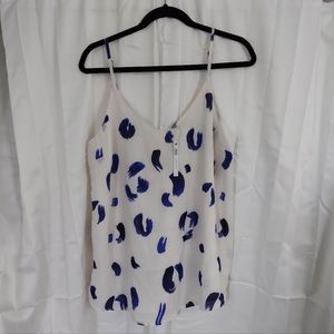 NWT sz6 ASOS Design maternity cami in white/blue abstract print